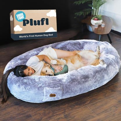 Oversized Plush Lounger Bed with Memory Foam Fill