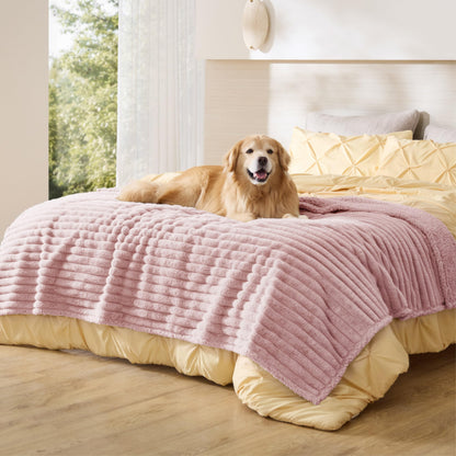 Waterproof Reversible Pet Blanket with Cozy Fleece