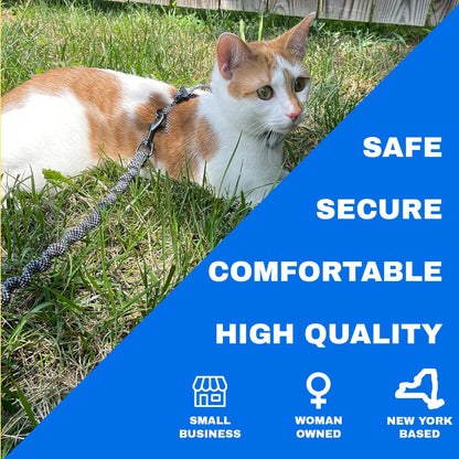 Adjustable Escape-Proof Cat Harness & Leash Set