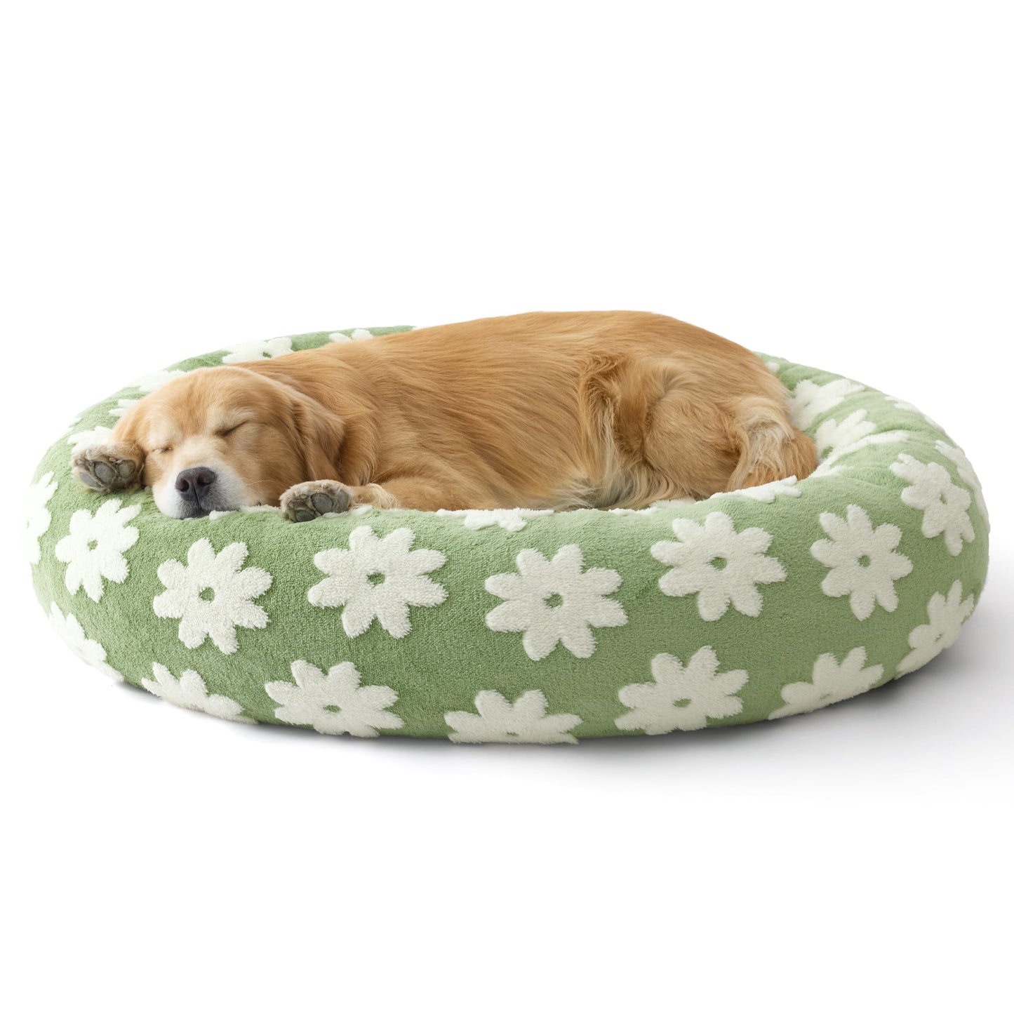 Calming Donut Pet Bed with Plush Washable Cover