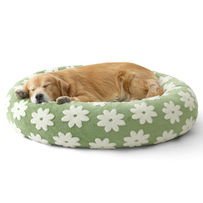 Calming Donut Pet Bed with Plush Washable Cover