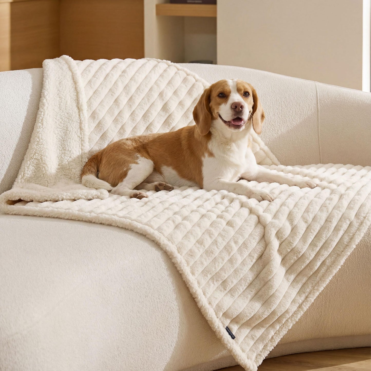 Waterproof Reversible Pet Blanket with Cozy Fleece