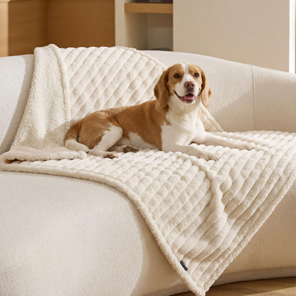 Waterproof Reversible Pet Blanket with Cozy Fleece