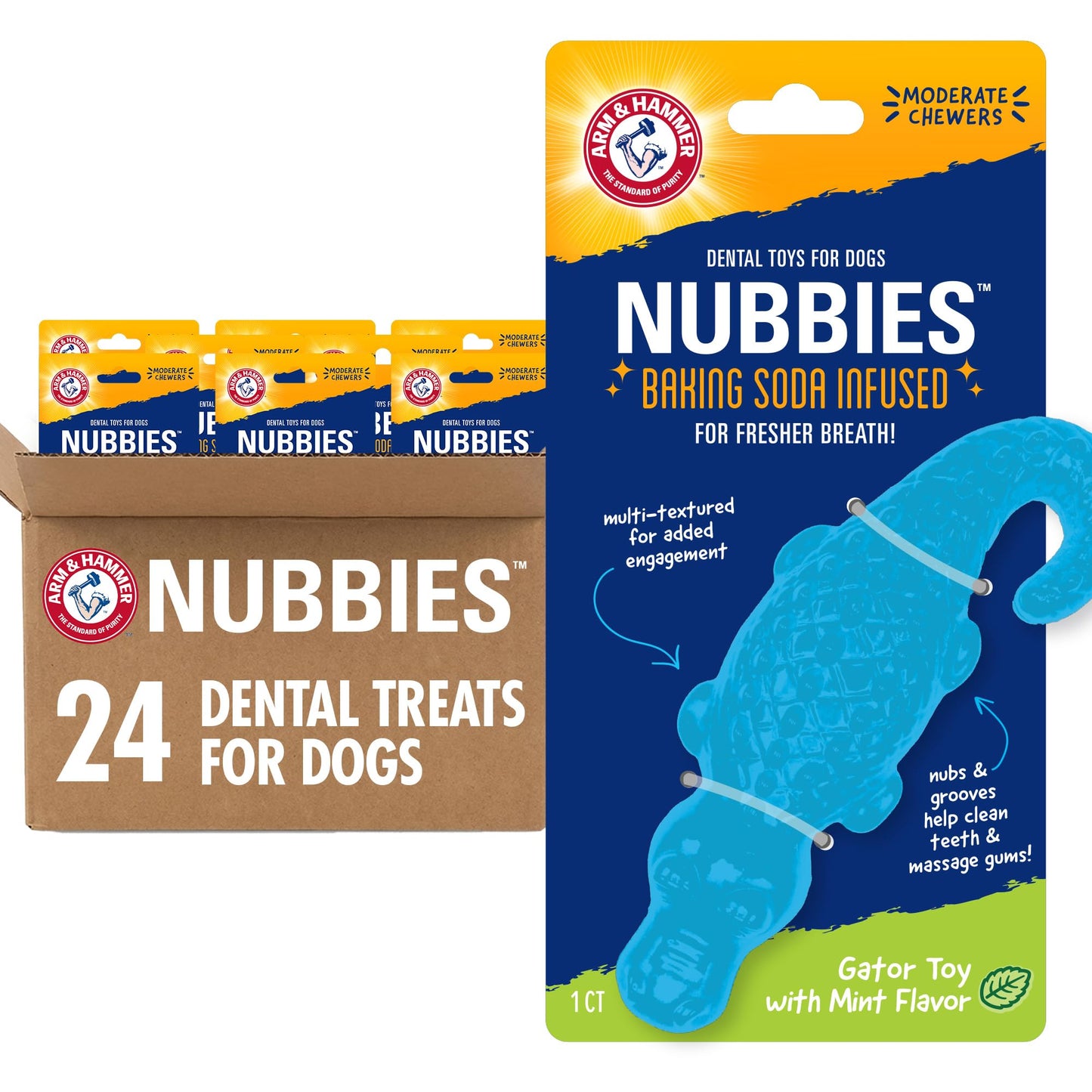Arm & Hammer FFP8433 Nubbies Dental Toys, Blue