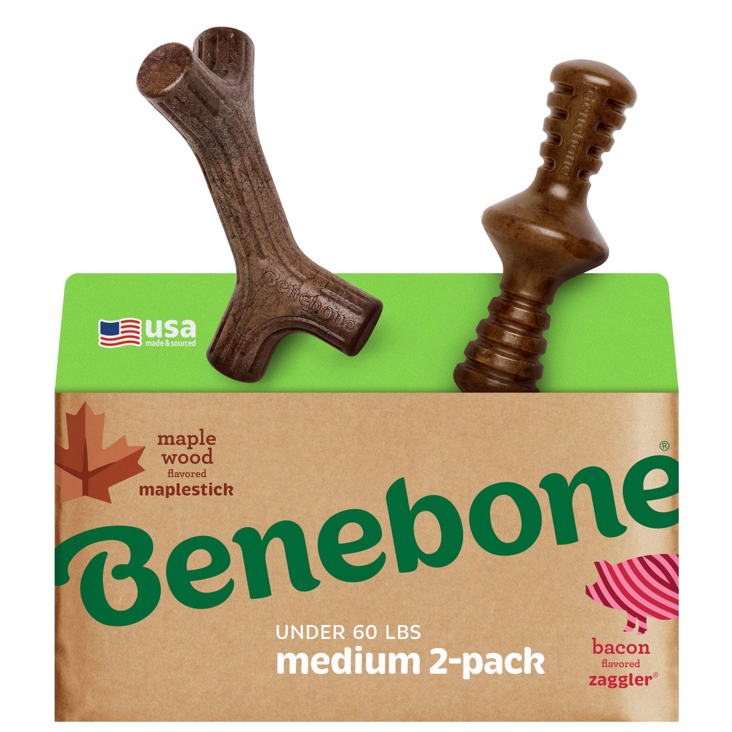 2-Pack Durable Dog Chew Toy Set