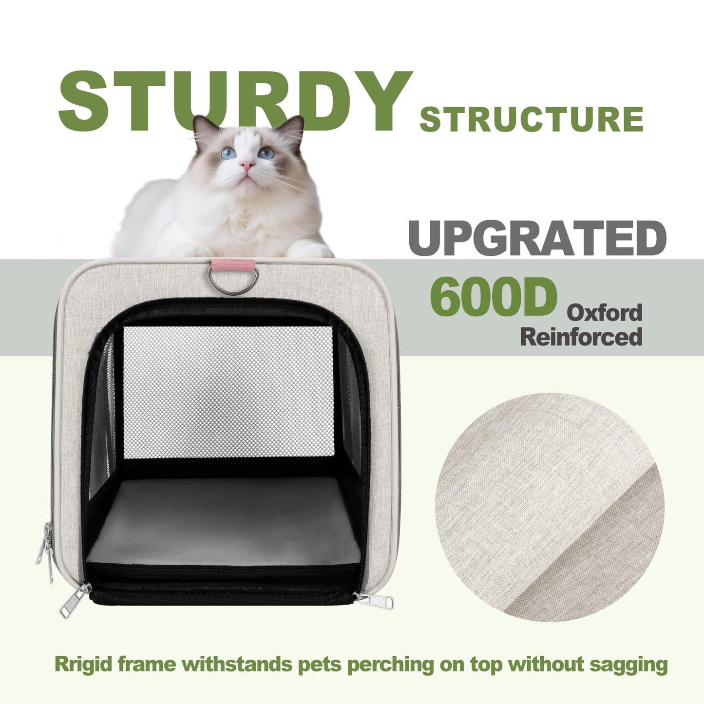 Top-Load Soft Pet Carrier with Ventilated Mesh