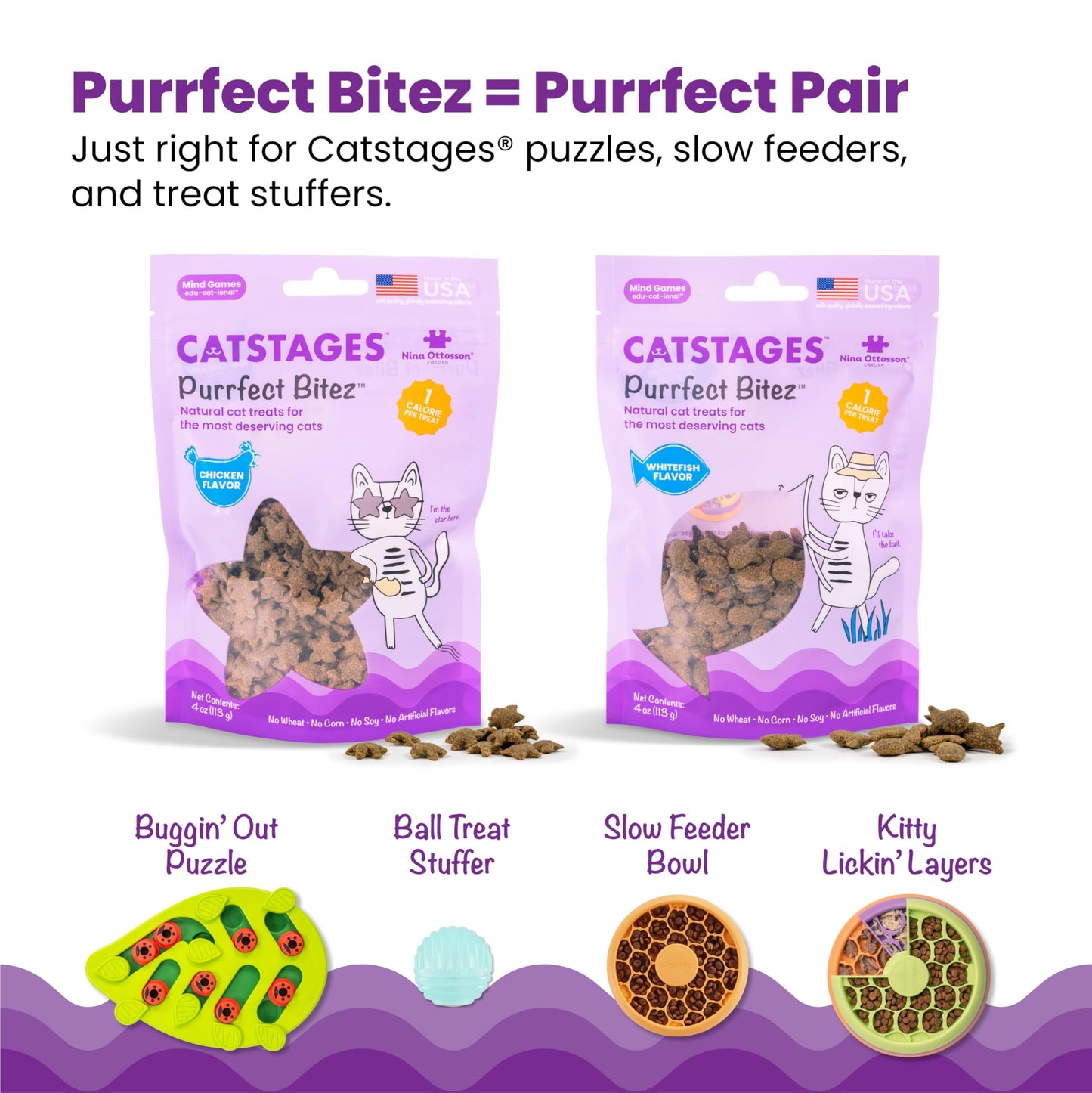 Interactive Cat Treat Puzzle Toy