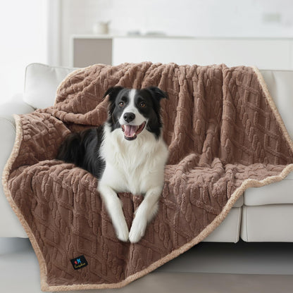 Waterproof Sherpa Pet Blanket for Furniture Protection