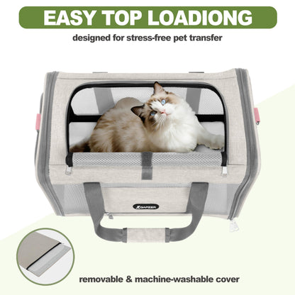 Top-Load Soft Pet Carrier with Ventilated Mesh