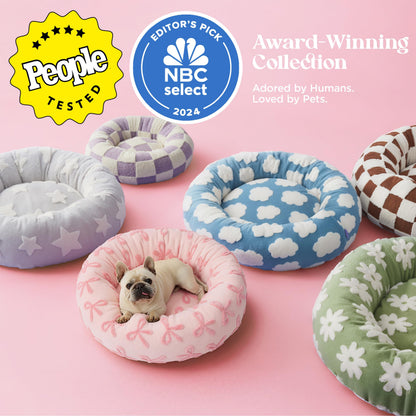 Calming Donut Pet Bed with Plush Washable Cover
