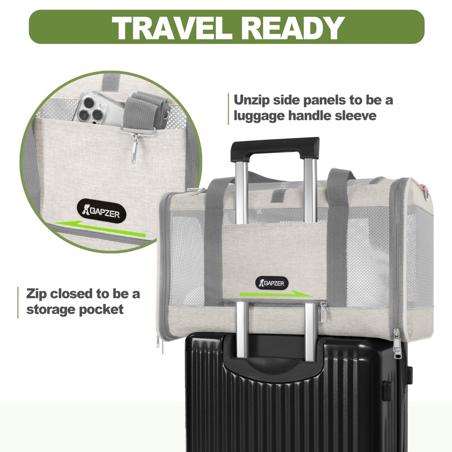 Top-Load Soft Pet Carrier with Ventilated Mesh