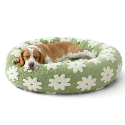Calming Donut Pet Bed with Plush Washable Cover