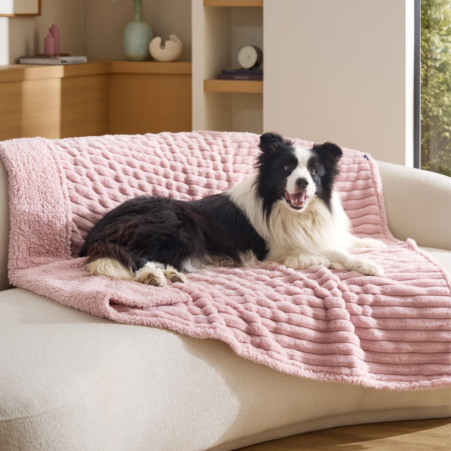 Waterproof Reversible Pet Blanket with Cozy Fleece