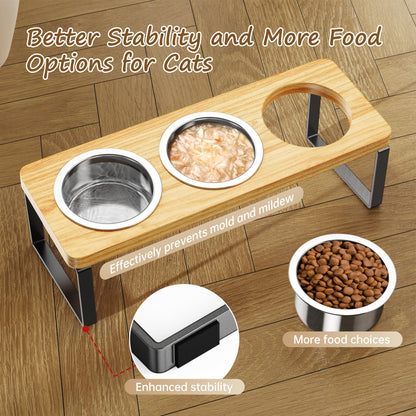 Elevated Cat Bowls 10°Tilted Raised Cat Bowls