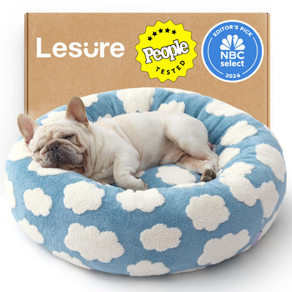 Calming Donut Pet Bed with Plush Washable Cover