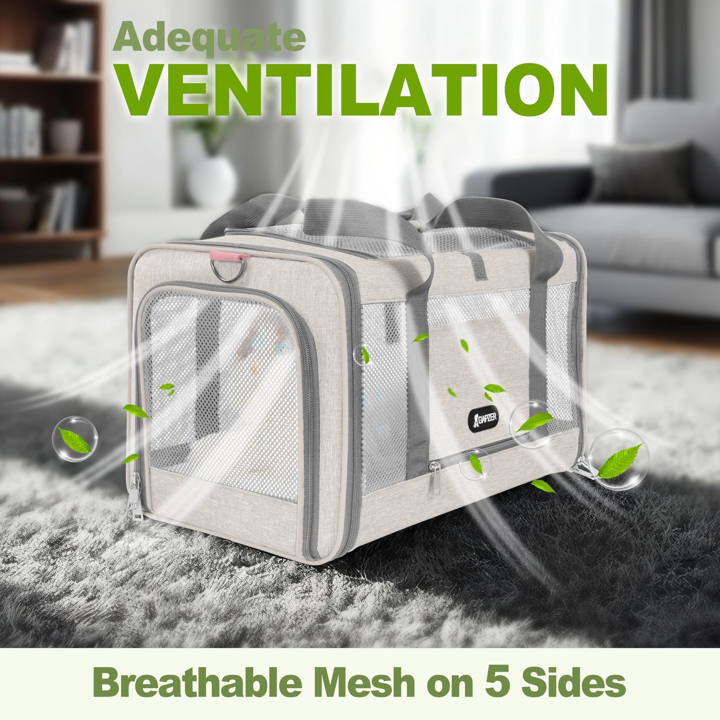 Top-Load Soft Pet Carrier with Ventilated Mesh