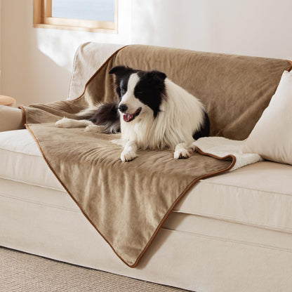 Waterproof Reversible Pet Blanket for Couch Protection