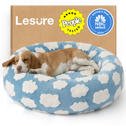 Calming Donut Pet Bed with Plush Washable Cover