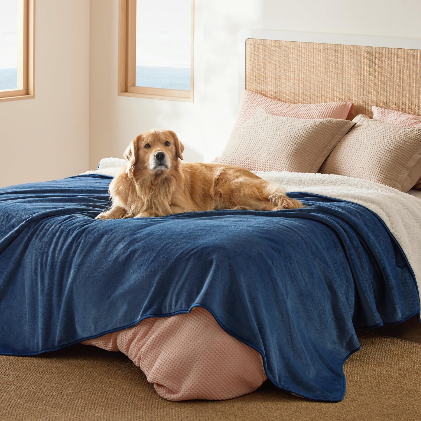 Waterproof Reversible Pet Blanket for Couch Protection