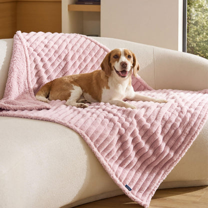 Waterproof Reversible Pet Blanket with Cozy Fleece