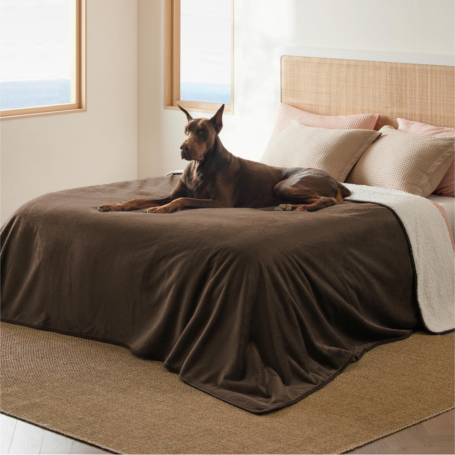Waterproof Reversible Pet Blanket for Couch Protection