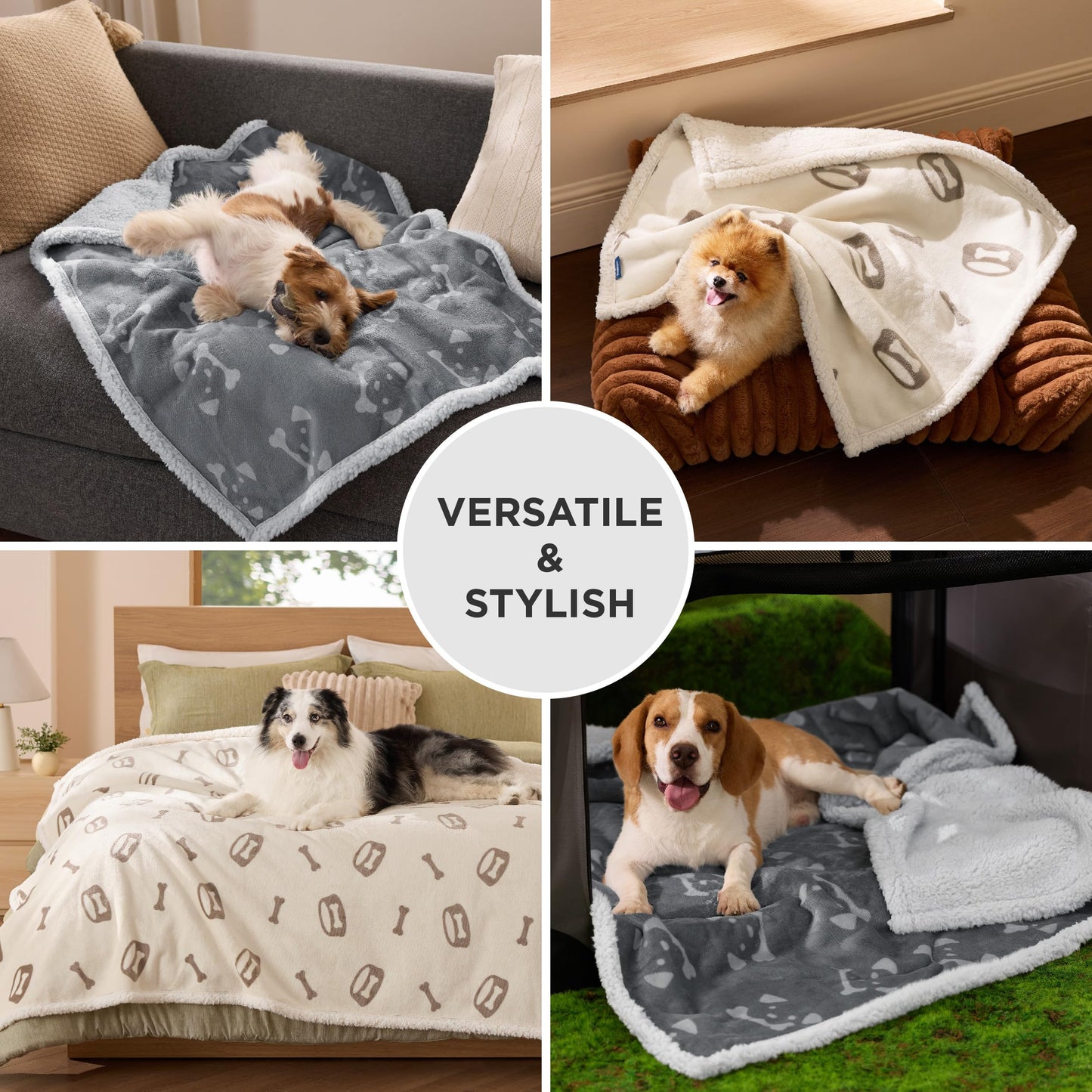 Waterproof Reversible Pet Blanket for Couch Protection