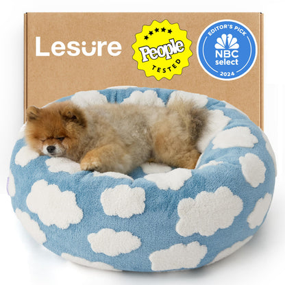 Calming Donut Pet Bed with Plush Washable Cover
