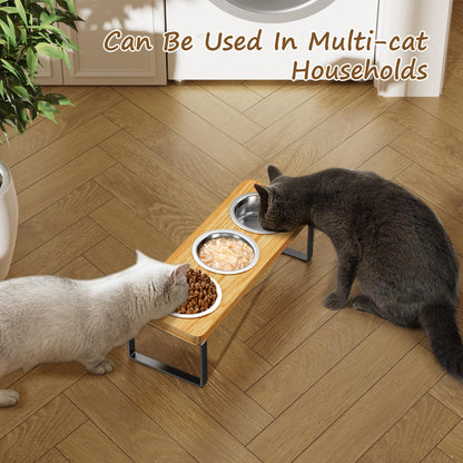 Elevated Cat Bowls 10°Tilted Raised Cat Bowls