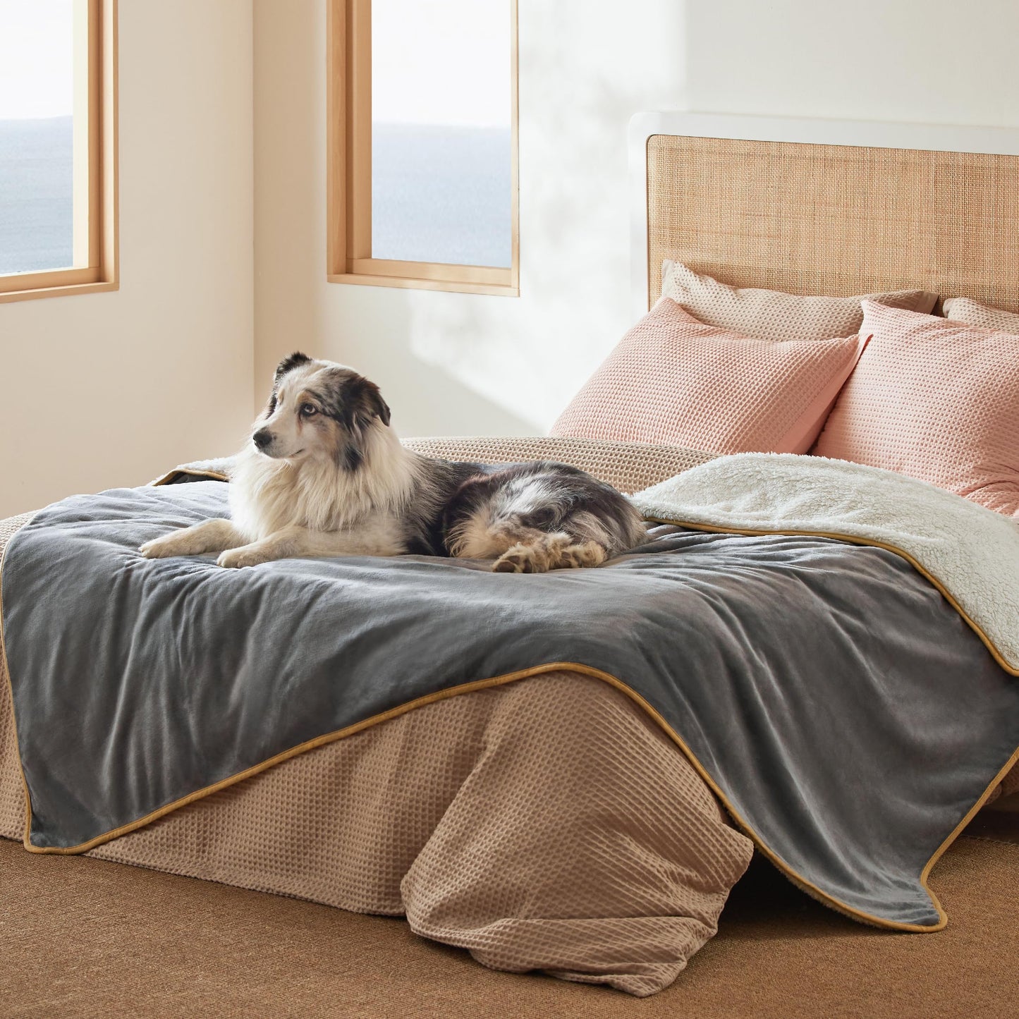Waterproof Reversible Pet Blanket for Couch Protection