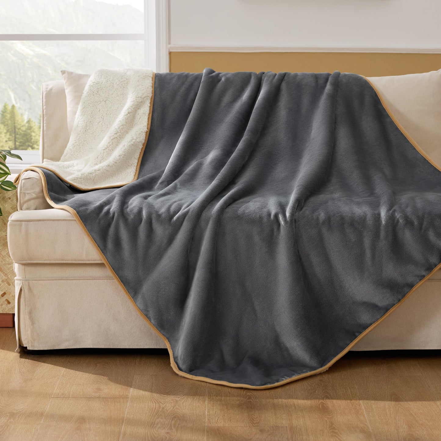 Waterproof Reversible Pet Blanket for Couch Protection