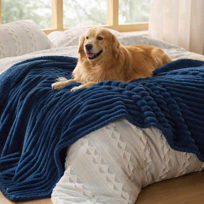 Waterproof Reversible Pet Blanket with Cozy Fleece