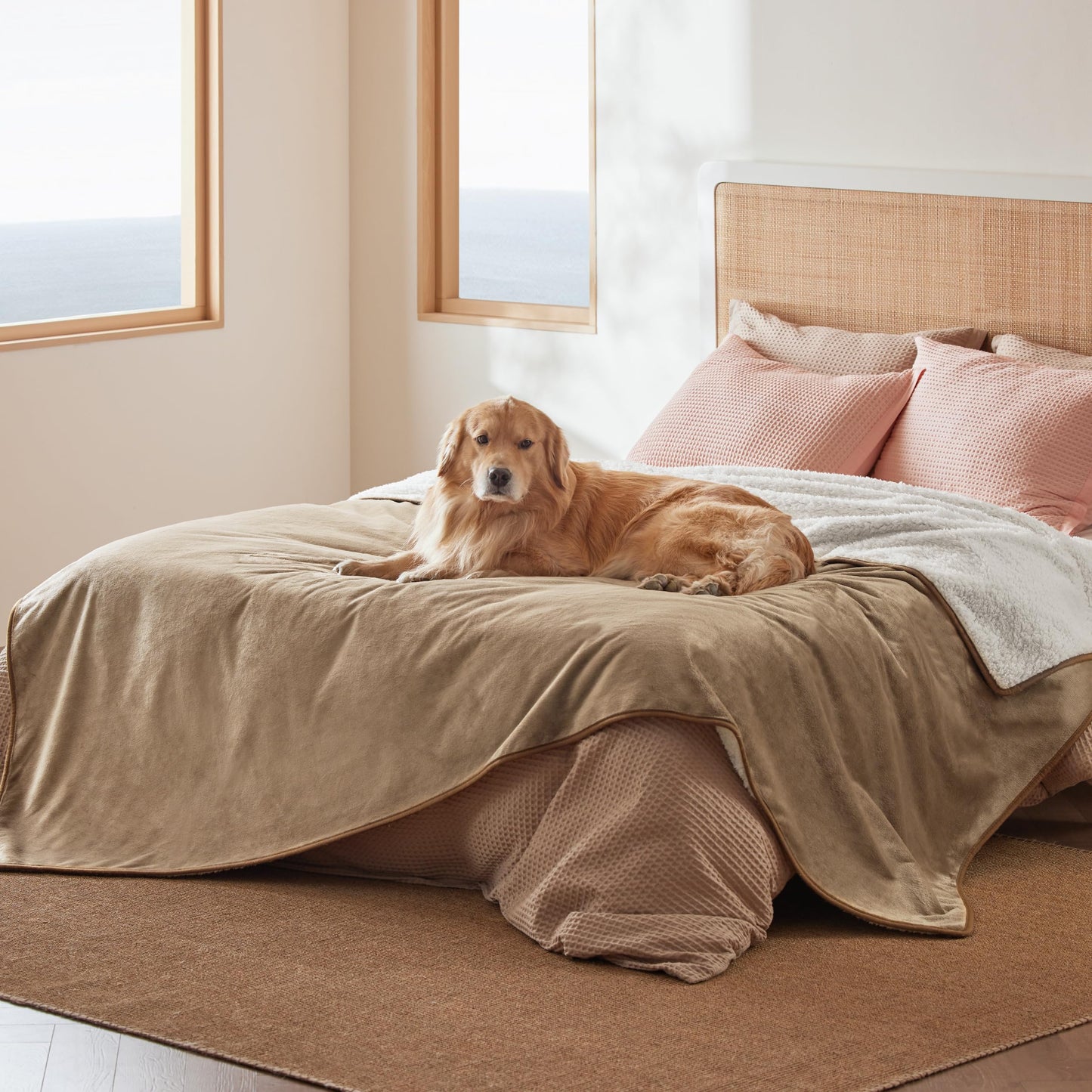 Waterproof Reversible Pet Blanket for Couch Protection