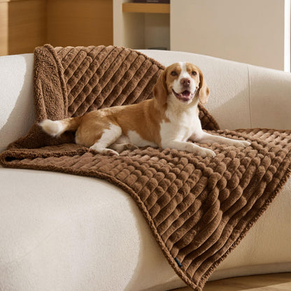 Waterproof Reversible Pet Blanket with Cozy Fleece