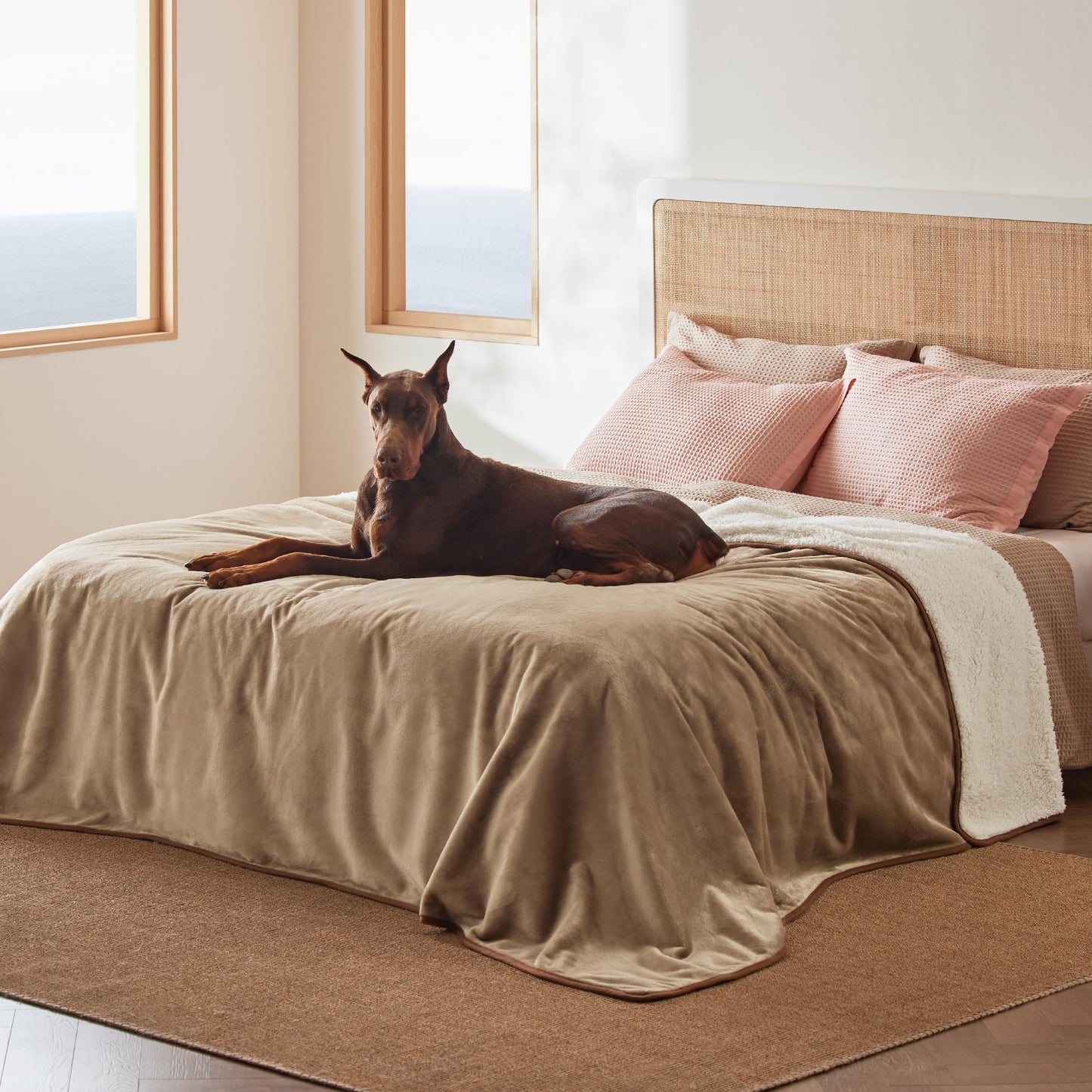 Waterproof Reversible Pet Blanket for Couch Protection