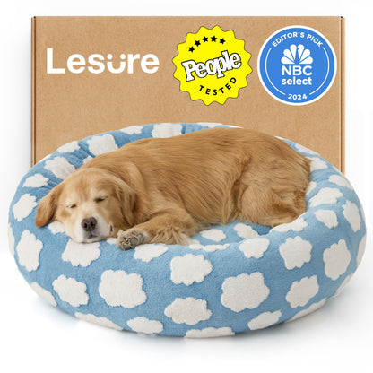 Calming Donut Pet Bed with Plush Washable Cover