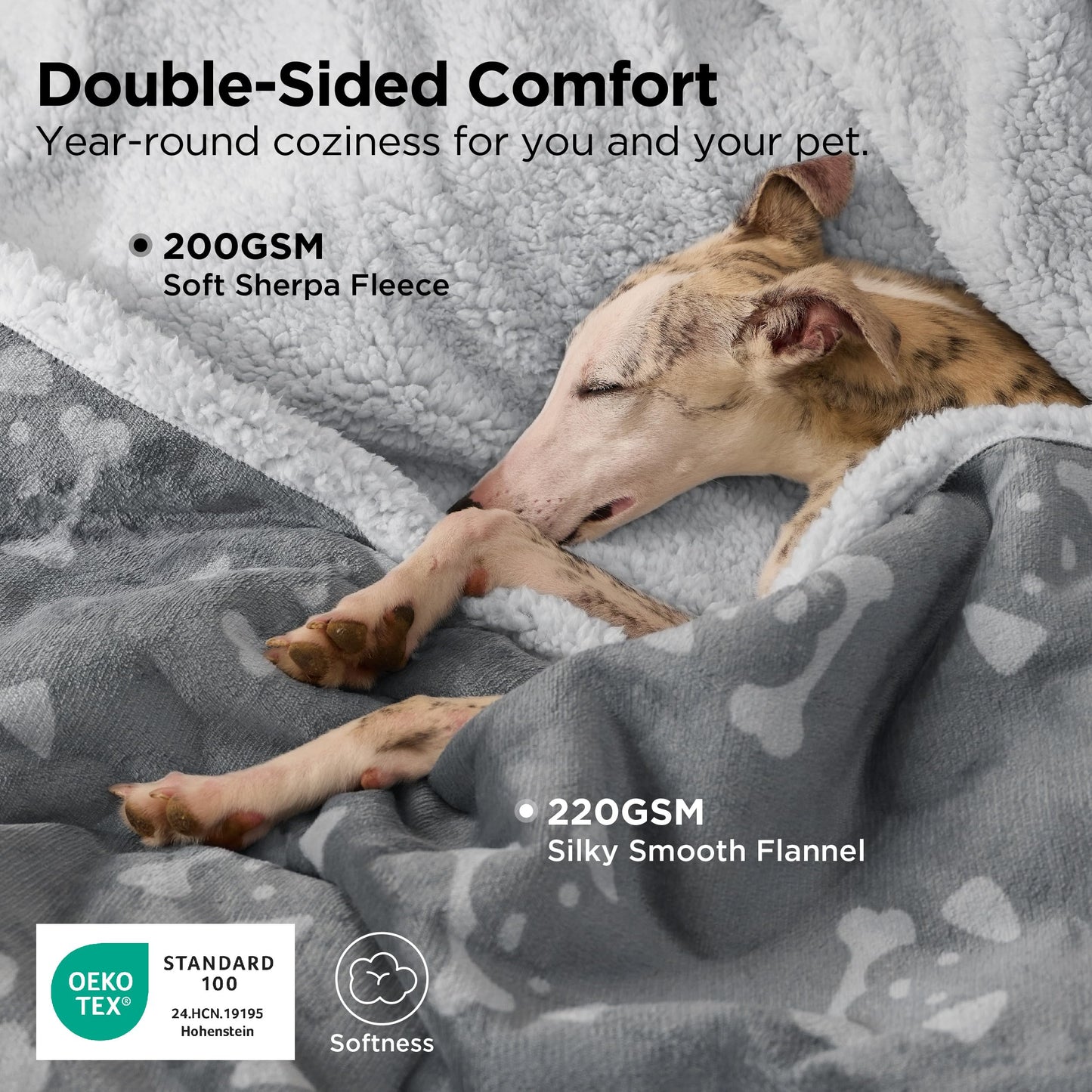 Waterproof Reversible Pet Blanket for Couch Protection