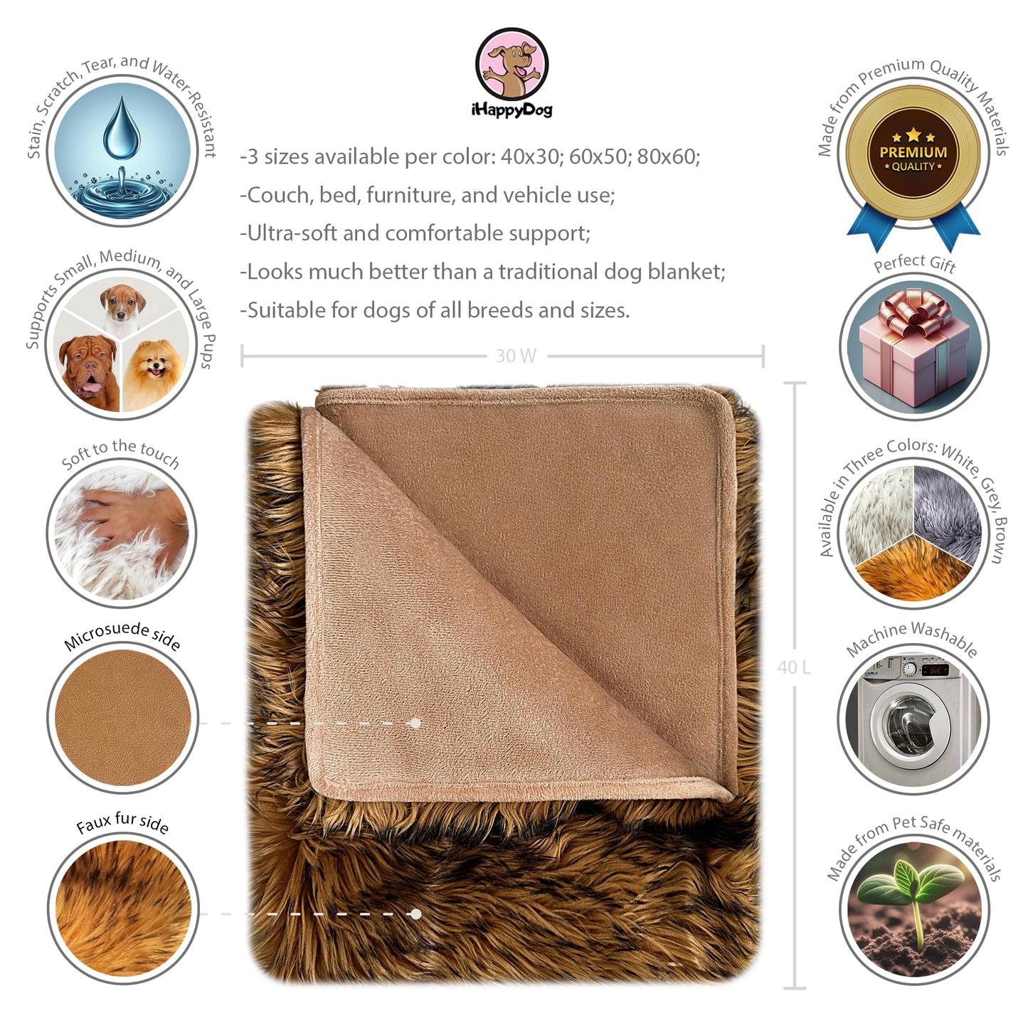 Waterproof Pet Blanket for Furniture and Bedding