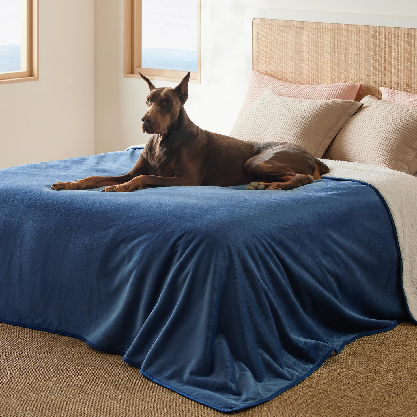 Waterproof Reversible Pet Blanket for Couch Protection