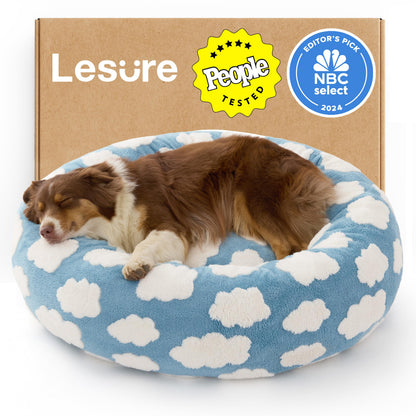 Calming Donut Pet Bed with Plush Washable Cover