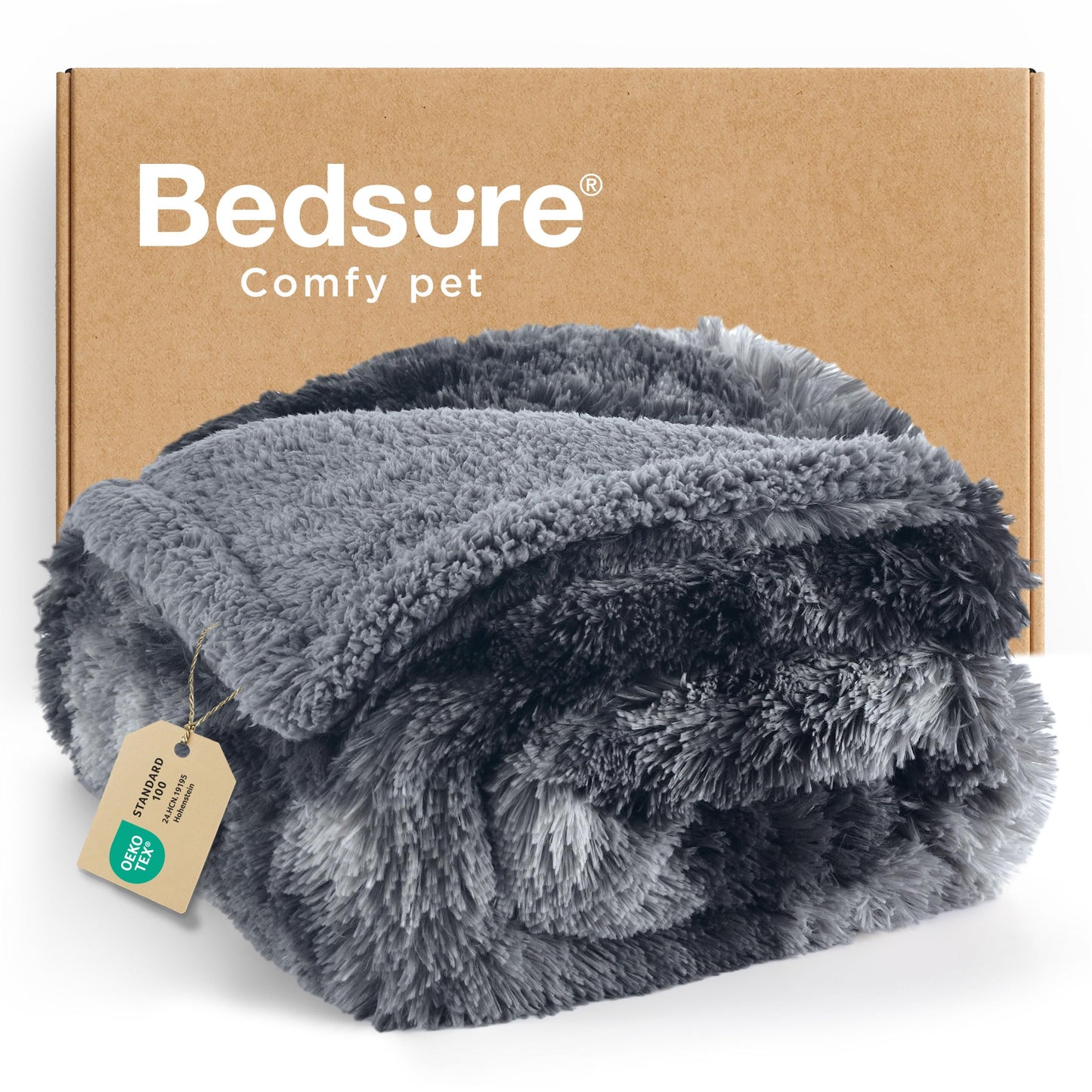 Calming Waterproof Pet Blanket with Faux Fur Cover