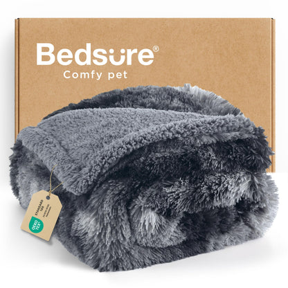 Calming Waterproof Pet Blanket with Faux Fur Cover